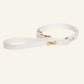 Dog Lead with Gold Plated Bone | White 🐾 - PAW LONDON